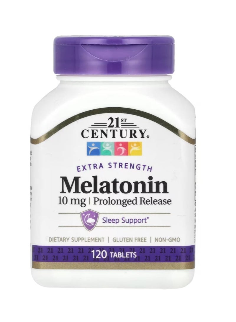 21st Century Melatonin Prolonged Release 10 mg 120 Tablets - Image 1